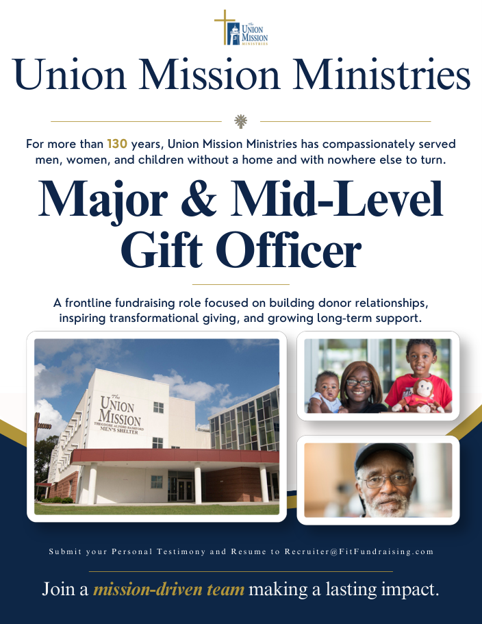 Union Mission Ministries recruitment flyer